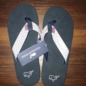 Vineyard Vines Classic Whale Foam Flip Flop NWT